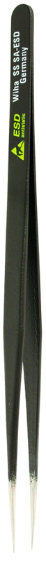 130mm ESD Safe Tweezer SS SA Long Narrow - Exact Tool & Supply