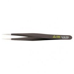 3C SA FINE ROUNDED SHORTER TWEEZERS - Exact Tool & Supply