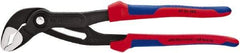 Knipex - 12" OAL, 2-3/4" Max Capacity, 30 Position Water Pump Tongue & Groove Pliers - V-Jaws, Ergo Dual Component Cushion Grip Handles - Exact Tool & Supply