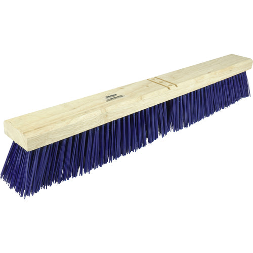 24″ Contractor Garage Broom, Stiff Blue Polypropylene Fill, Includes Brace - Exact Tool & Supply