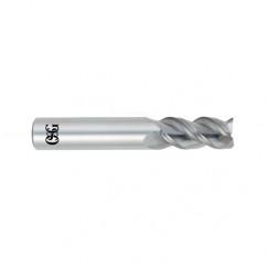 1 Dia. x 4 Overall Length 3-Flute Square End Solid Carbide SE End Mill-Round Shank-Center Cutting-Uncoated - Exact Tool & Supply