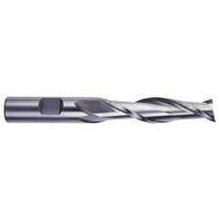 1 Dia. x 5-1/2 Overall Length 2-Flute Square End High Speed Steel SE End Mill-Round Shank-Center Cut-Uncoated - Exact Tool & Supply