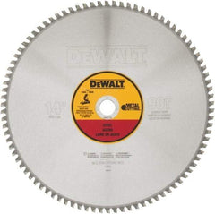 DeWALT - 14" Diam, 1" Arbor Hole Diam, 90 Tooth Wet & Dry Cut Saw Blade - Carbide-Tipped, Standard Round Arbor - Exact Tool & Supply