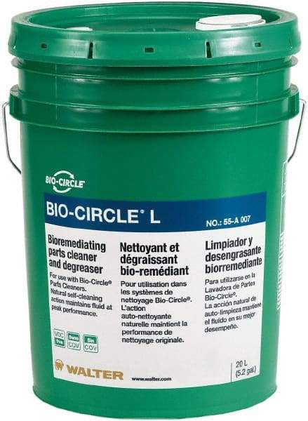 Bio-Circle - 5.3 Gal Bucket Parts Washer Fluid - Water-Based - Exact Tool & Supply