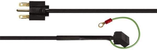 Made in USA - 72" Fan Power Cord with NEMA 6-15P (with Ground Wire) - For All 230VAC Cooling Fans - Exact Tool & Supply