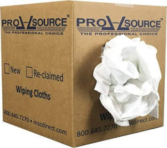 PRO-SOURCE - Cotton Reclaimed Rags - White, Sheeting, Lint Free, 5 Lbs. at 3 to 5 per Pound, Box - Exact Tool & Supply