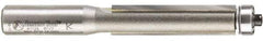 Amana Tool - 1/2" Cut Diam, 2" Length of Cut, 2 Flute Flush Trim Edge Profile Router Bit - Carbide-Tipped, 1/2" Shank Diam, 4-1/4" OAL, Uncoated - Exact Tool & Supply