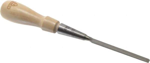 Stanley - 8-21/32" OAL x 1/4" Blade Width Wood Chisel - 1/4" Tip, Hornbeam Wood Handle - Exact Tool & Supply