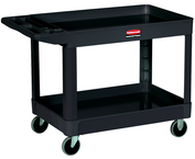 HD Utility Cart - 2 shelf 24 x 36 - 500 lb Capacity - Handle -- Storage compartments, holsters and hooks - Exact Tool & Supply