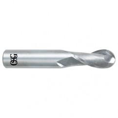 5/8" Dia. - 3-1/2" OAL - Bright CBD - Ball End SE EM - 2 FL - Exact Tool & Supply