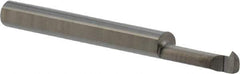 Scientific Cutting Tools - 1/2" Cutting Depth, 20 to 56 TPI, 0.15" Diam, Internal Thread, Solid Carbide, Single Point Threading Bar - Bright Finish, 2" OAL, 3/16" Shank Diam, 0.035" Projection from Edge, 60° Profile Angle - Exact Tool & Supply