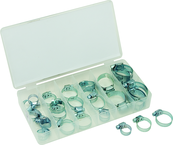 34 Pc. Hose Clamp Assortment - 5/8" 16mm - 1 1/4" 32mm - Exact Tool & Supply