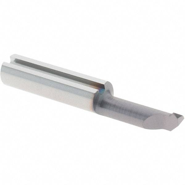 Iscar - 10mm Cutting Depth, 3.2mm Diam, Internal Thread, Solid Carbide, Single Point Threading Tool - TiAlN/TiN Finish, 24mm OAL, 4mm Shank Diam, 0.02" Projection from Edge, 0.5mm Min Pitch, 60° Profile Angle - Exact Tool & Supply