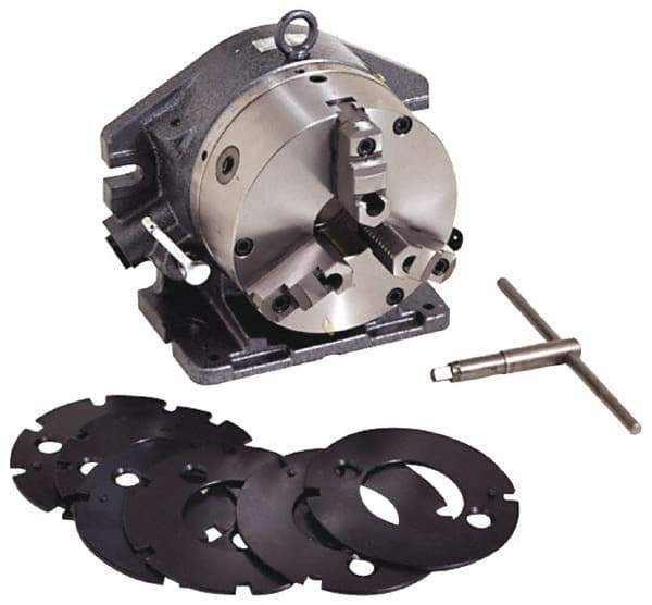 Yuasa - 24 Position, 8" Chuck, Super Indexing Spacer - 6.1" High Centerline, 2-1/4" Spacer Through Hole - Exact Tool & Supply