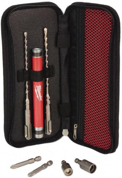 Milwaukee Tool - Screw Installation Kit - For Use with 3/16" x 7" Drill Bit, 5/32" x 7" Drill Bit, #2 Phillips Driver & #3 Phillips Driver - Exact Tool & Supply