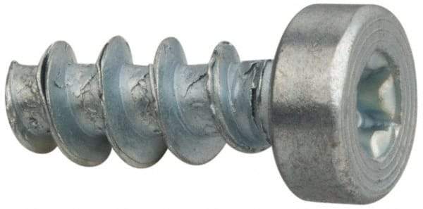 Made in USA - M3.5 Pan Head Torx Sheet Metal Screw - Case Hardened Steel, 6" Length Under Head, Grade 1022, T10 Drive - Exact Tool & Supply