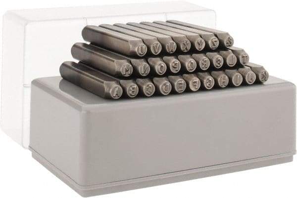 C.H. Hanson - 27 Piece, 5/32" Character Steel Stamp Set - Letters, Heavy Duty - Exact Tool & Supply
