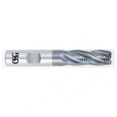 1 x 1 x 2 x 4-1/2 5 Fl HSS-CO Roughing Non-Center Cutting End Mill - TiCN - Exact Tool & Supply