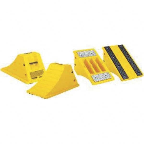 Checkers - Wheel Chocks Width (Inch): 11-1/4 Height (Inch): 12-1/4 - Exact Tool & Supply