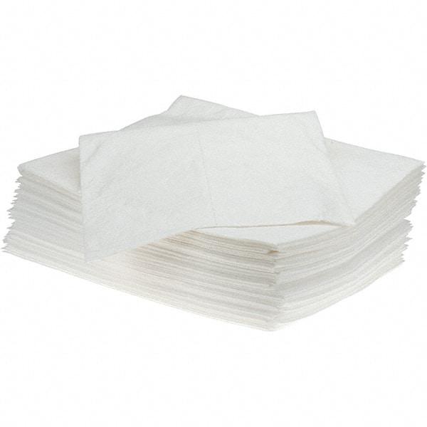 Brady SPC Sorbents - 26 Gal Capacity per Package, Oil Only Pad - 19" Long x 15" Wide, White - Exact Tool & Supply