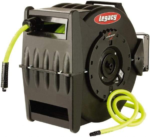 Legacy - 75' Spring Retractable Hose Reel - 300 psi, Hose Included - Exact Tool & Supply
