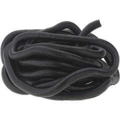 Value Collection - 0.95" ID, Black/Gray Nylon Corrugated Cable Sleeve - 50' Coil Length, -40 to 300°F - Exact Tool & Supply