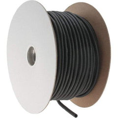 Value Collection - 0.27" ID, Black Polyethylene Corrugated Cable Sleeve - 250' Coil Length, -40 to 200°F - Exact Tool & Supply