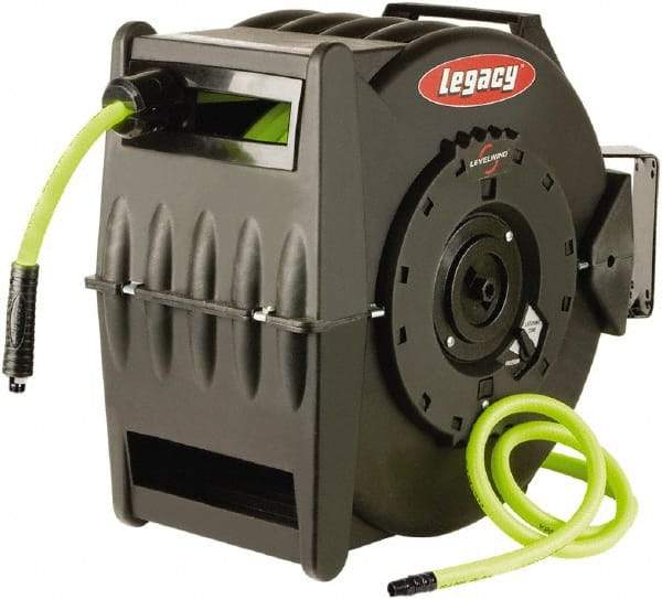 Legacy - 50' Spring Retractable Hose Reel - 300 psi, Hose Included - Exact Tool & Supply