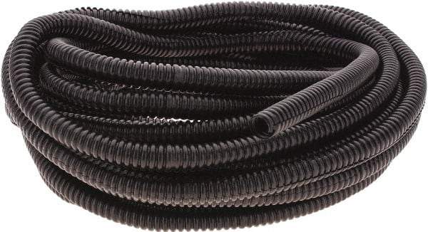 Value Collection - 25' Long, Flexible Wire Loom Conduit - Plastic, 1/4" ID - Exact Tool & Supply