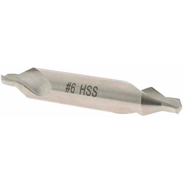 Value Collection - #6 Plain Cut 60° Incl Angle High Speed Steel Combo Drill & Countersink - Exact Tool & Supply