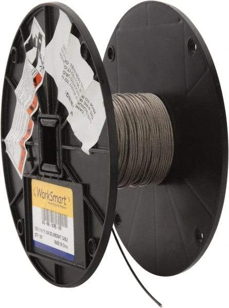 Value Collection - 1/16" Diam, Aircraft Cable - 500 Lb Breaking Strength, 1 x 19 Single Strand - Exact Tool & Supply