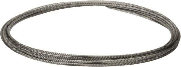 Value Collection - 5/16" Diam, Galvanized Steel Wire Rope - 9,800 Lb Breaking Strength, 7 x 19 Strand Core - Exact Tool & Supply