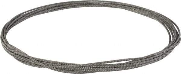 Value Collection - 1/4" Diam, Aircraft Cable - 6,100 Lb Breaking Strength, 7 x 7 Strand Core - Exact Tool & Supply