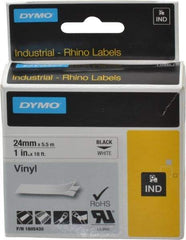 Dymo - 1" Wide x 216" Long, White Vinyl Label Printer Cartridge - For RHINO 6000, 6500 - Exact Tool & Supply