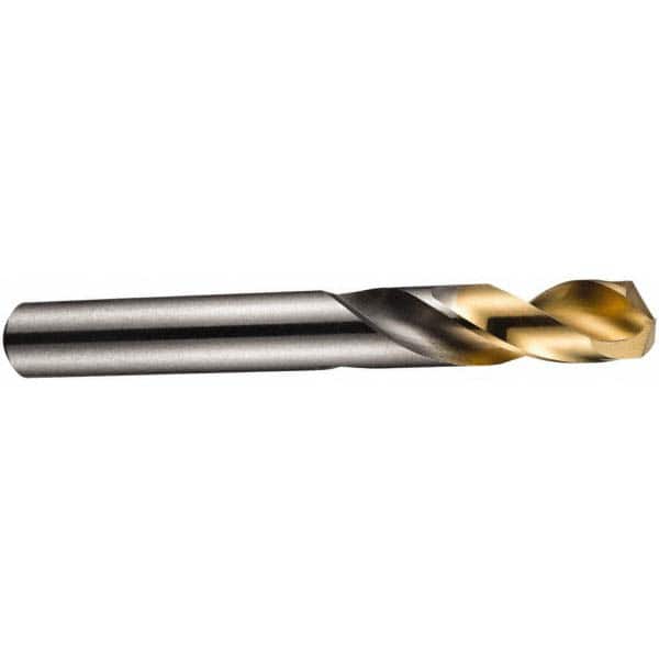 DORMER - 9.6mm 135° Spiral Flute High Speed Steel Screw Machine Drill Bit - Exact Tool & Supply
