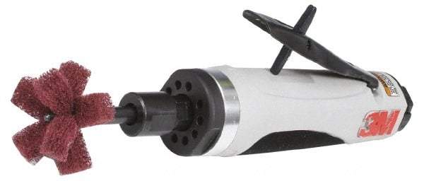 3M - 1/4" Collet, Straight Handle, Air Straight Die Grinder - 18,000 RPM, Directional Exhaust, 35 CFM, 1 hp, 90 psi, 1/4 NPT Inlet - Exact Tool & Supply