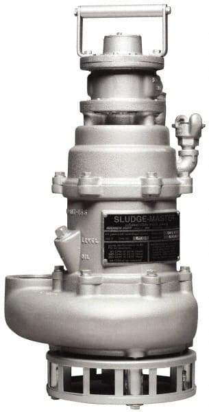SandPIPER - 1/2" NPT, Submersible, Air Operated Diaphragm Pump - Aluminum Housing - Exact Tool & Supply