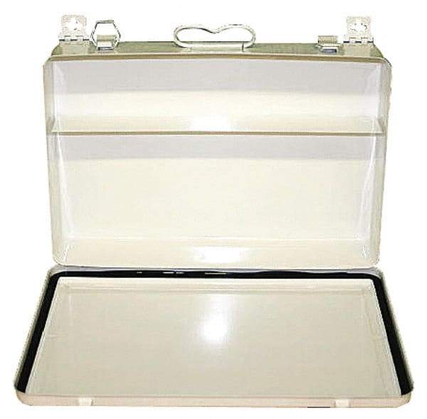 Medique - 14 Inch Wide x 3 Inch Deep x 9-1/2 Inch High, Fixed Multipurpose, Empty Auto and Travel Kit - Metal, 1 Shelf, White - Exact Tool & Supply