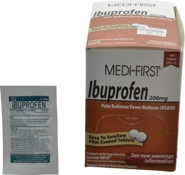 Medique - Medi-First Ibuprofen Tablets - Headache & Pain Relief - Exact Tool & Supply