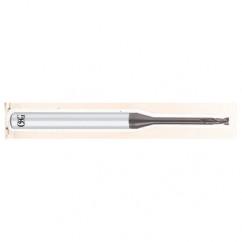 1.5mm Dia. - 50mm OAL - 0.3mm CR-Carbide - HP End Mill-2 FL - Exact Tool & Supply