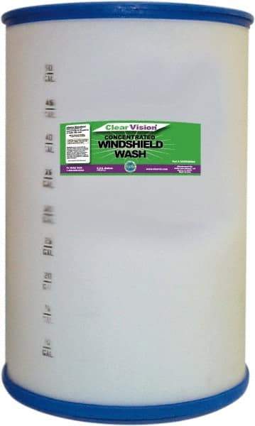Clear Vision - Water-Based Solution Windshield Washer Fluid - 55 Gal Drum - Exact Tool & Supply