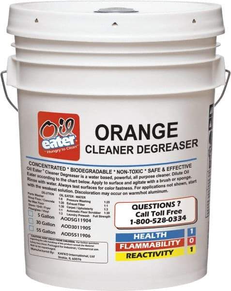 Oil Eater - Water-Based Solution Multipurpose Cleaner/Degreaser - 5 Gal Pail - Exact Tool & Supply