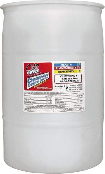 Oil Eater - 2-Butoxyethanol Multipurpose Cleaner/Degreaser - 55 Gal Drum - Exact Tool & Supply