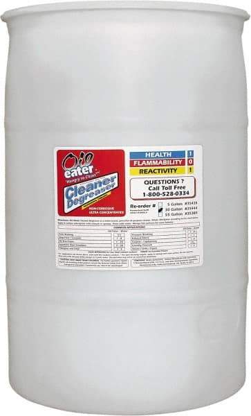 Oil Eater - 2-Butoxyethanol Multipurpose Cleaner/Degreaser - 30 Gal Drum - Exact Tool & Supply