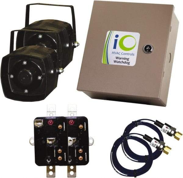 iO HVAC Controls - 1 or 3 Phase, 24 VAC, 0-2A Amp, 2 Max Fuse A, Air Conditioner Theft Alarm - 11" Wide x 11" Deep x 11" High, For Use with Condensing Unit - Exact Tool & Supply