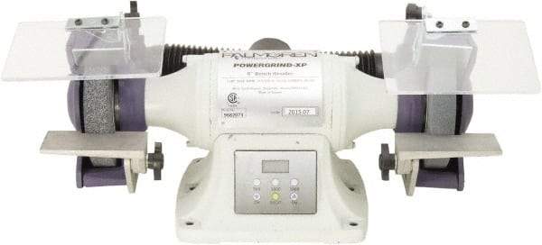 Palmgren - 6" Wheel Diam x 1" Wheel Width, 1/2 hp Grinder - 1/2" Arbor Hole Diam, 1 Phase, 3,600 Max RPM, 115/240 Volts - Exact Tool & Supply