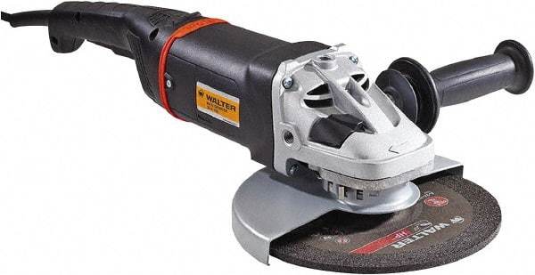 WALTER Surface Technologies - 7" Wheel Diam, 8,500 RPM, Corded Angle & Disc Grinder - 5/8-11 Spindle - Exact Tool & Supply