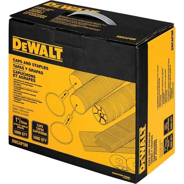 DeWALT - 1" Long x 0.05" Wide, 18 Gauge Crowned Construction Staple - Steel, Galvanized Finish - Exact Tool & Supply