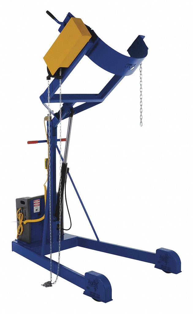 Drum Carrier, Portable, 800 lb. Load Capacity, 78" Overall Length, Steel, Drum Capacity 55 gal.