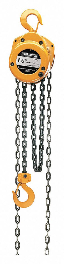 Manual Chain Hoist, 3000 lb. Load Capacity, 20 ft. Hoist Lift, 1-5/16" Hook Opening